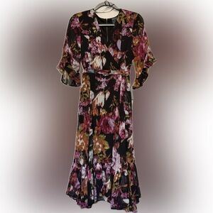 NWT Nordstrom Multicolor Floral Midi Dress